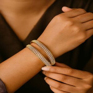 Elegant Lightweight Gold Bangles