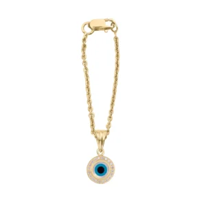 Gold-Plated Evil Eye Watch Charm